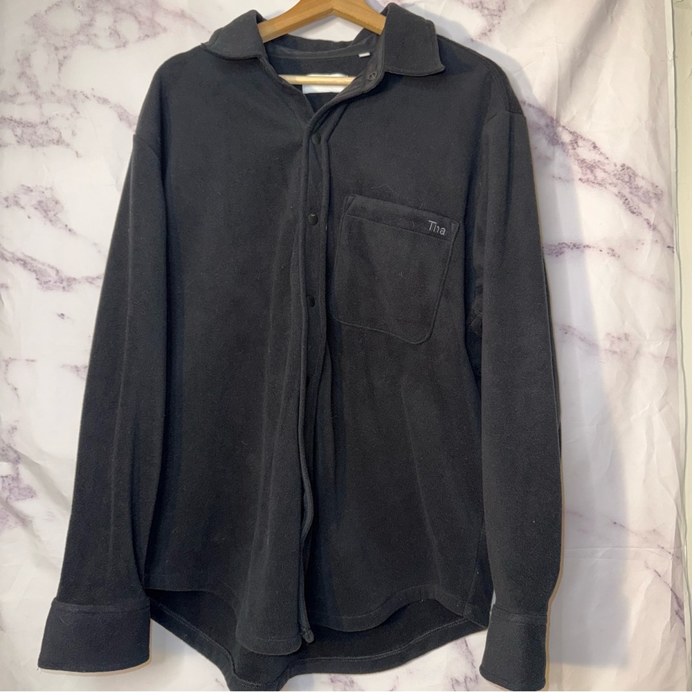 Aritzia TNA Sno Polar Micro Fleece Shirt - Black